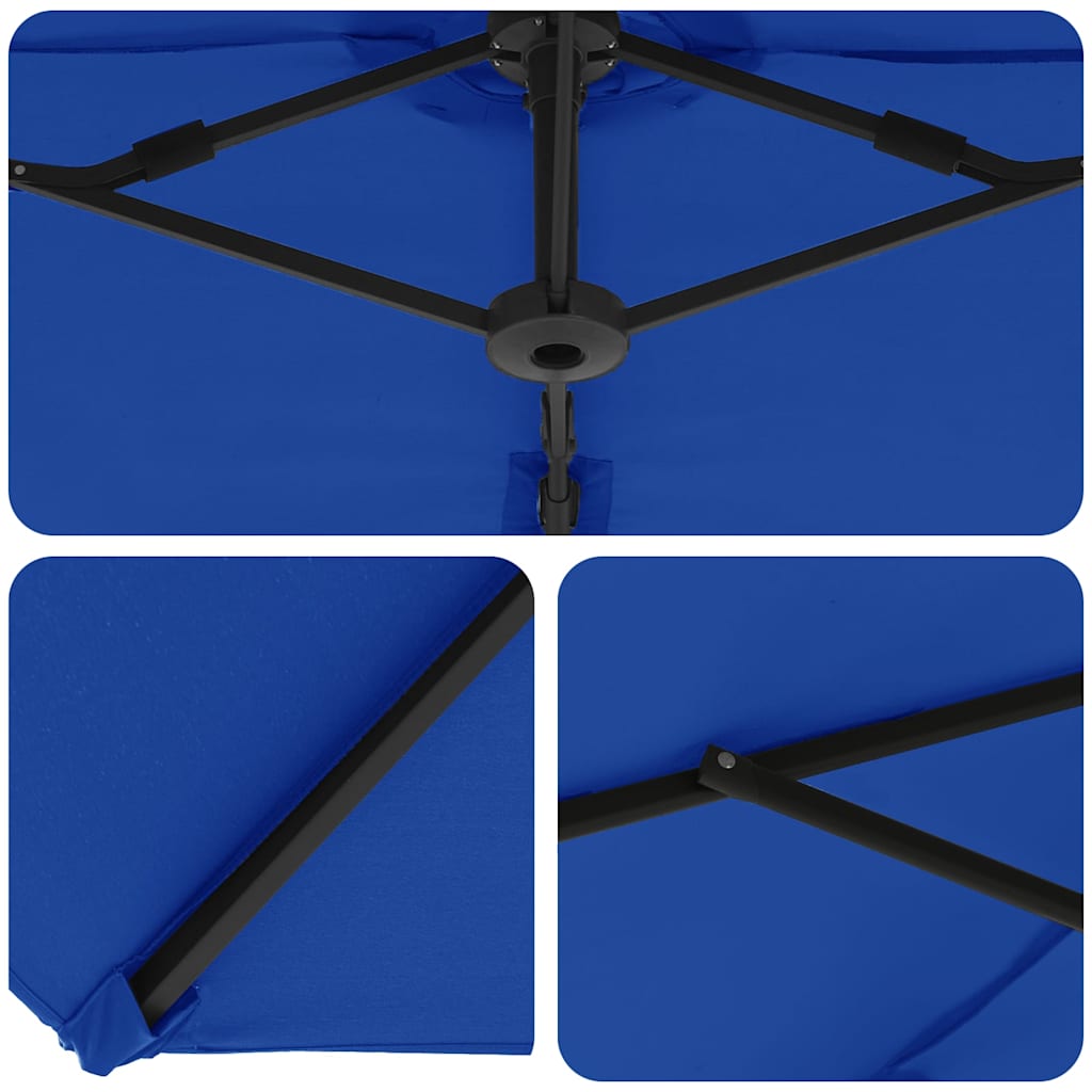Umbrella Azurblau 372 x 198 x 243 cm Polyester and Aluminium