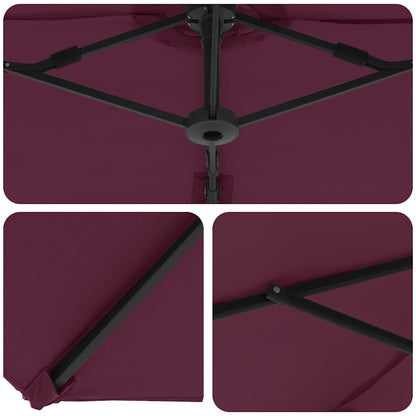 Umbrella Bordeaux Red 372 x 198 x 243 cm