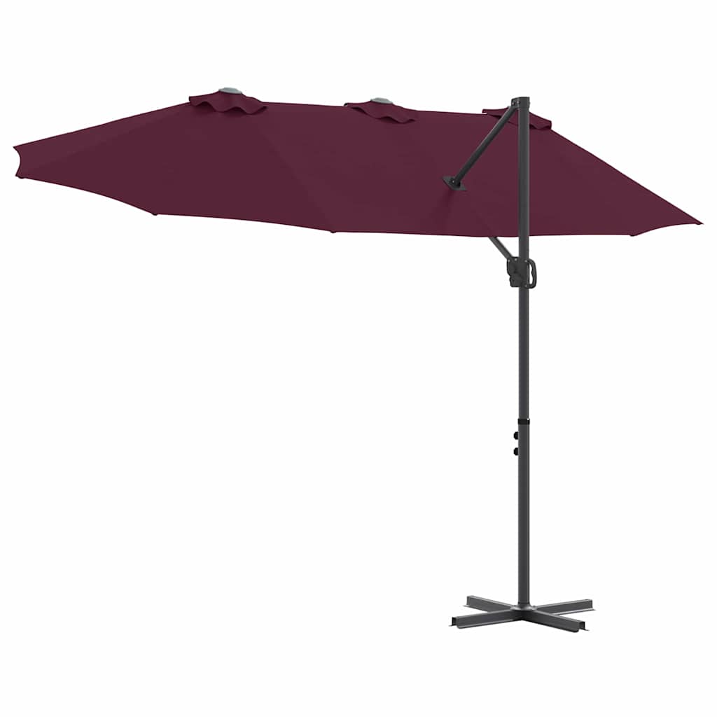 Umbrella Bordeaux Red 372 x 198 x 243 cm