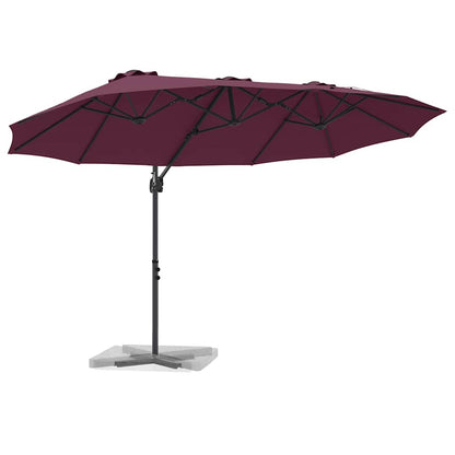 Umbrella Bordeaux Red 372 x 198 x 243 cm