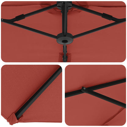 Umbrella Terracotta 372 x 198 x 243 cm Polyester and Aluminium