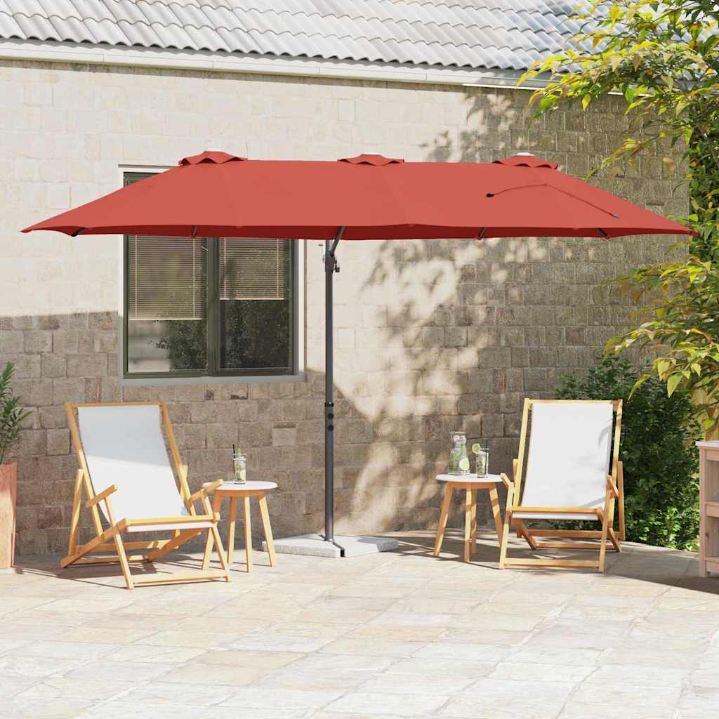Umbrella Terracotta 372 x 198 x 243 cm Polyester and Aluminium