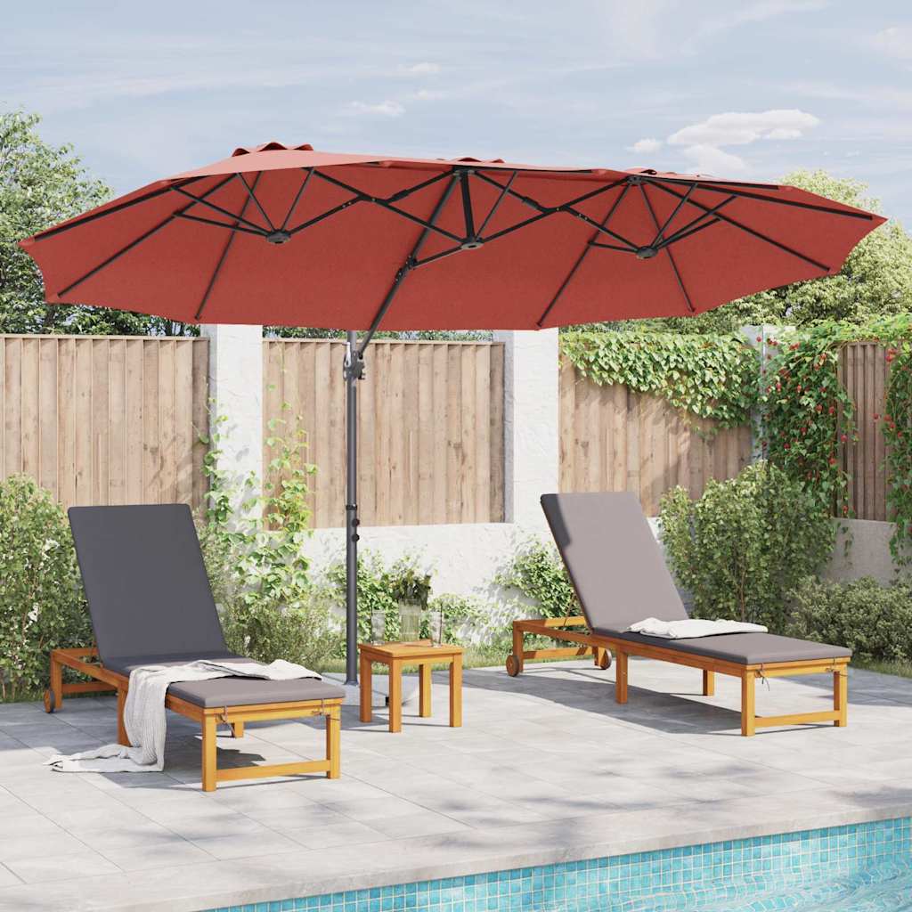 Umbrella Terracotta 372 x 198 x 243 cm Polyester and Aluminium