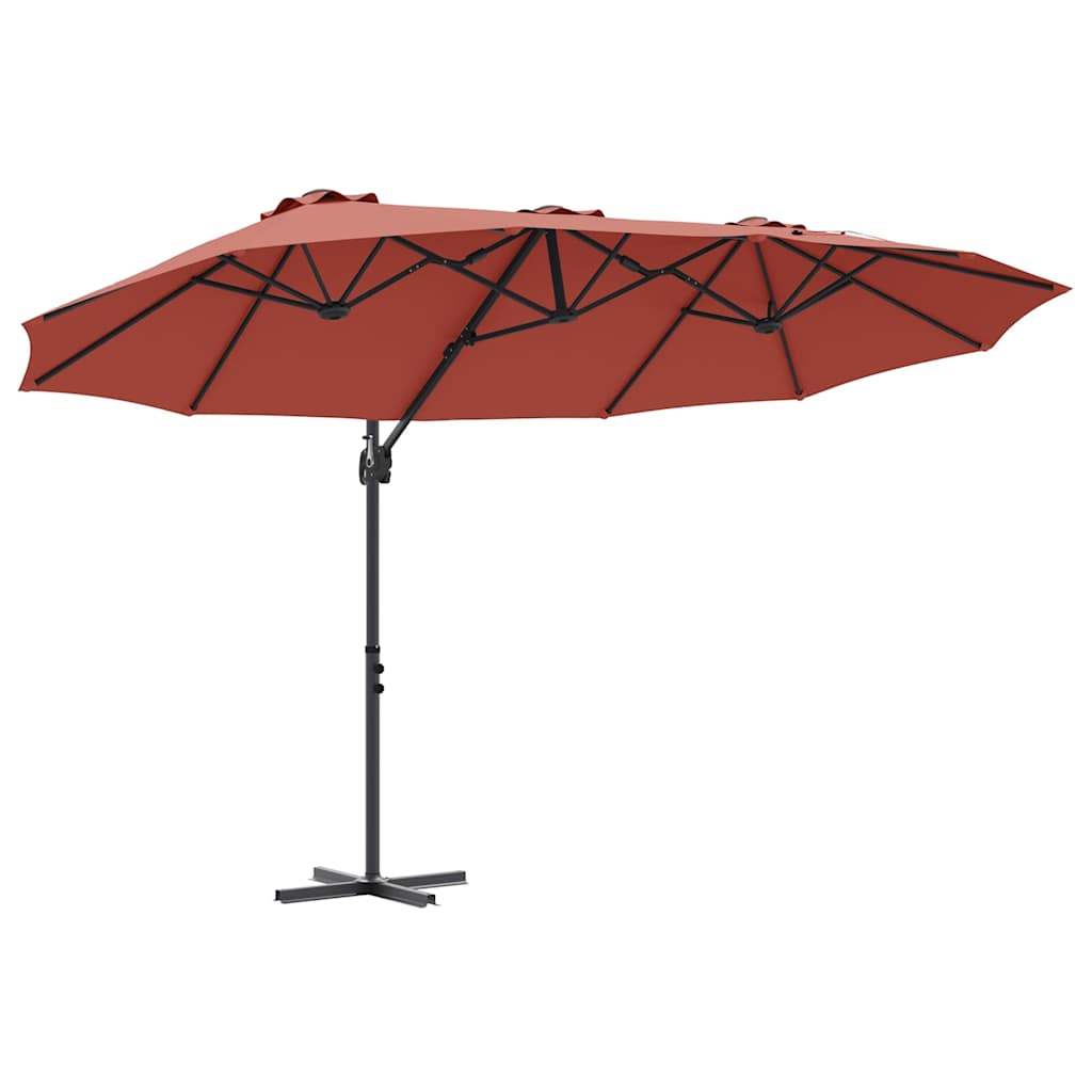 Umbrella Terracotta 372 x 198 x 243 cm Polyester and Aluminium