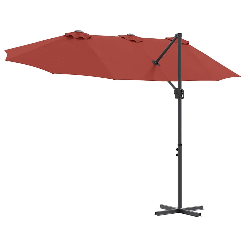 Umbrella Terracotta 372 x 198 x 243 cm Polyester and Aluminium