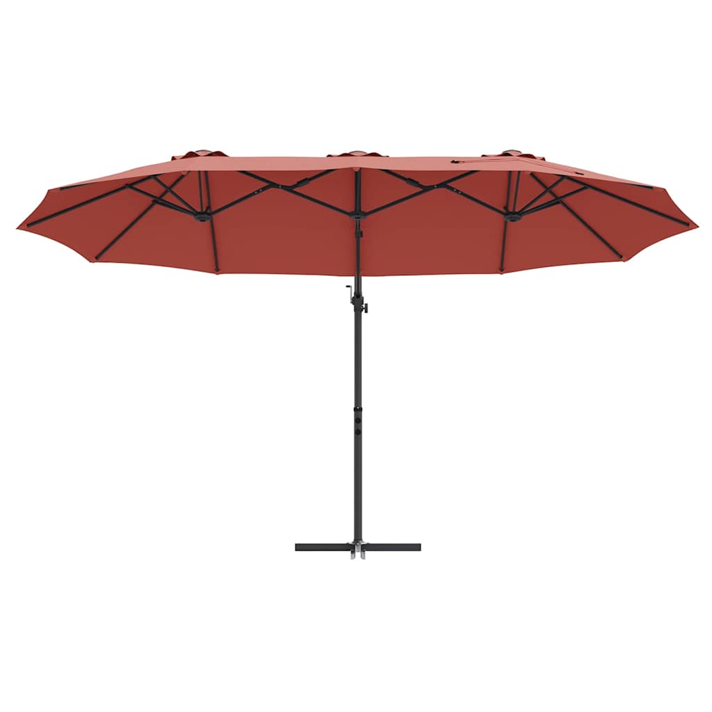 Umbrella Terracotta 372 x 198 x 243 cm Polyester and Aluminium