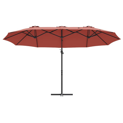 Umbrella Terracotta 372 x 198 x 243 cm Polyester and Aluminium