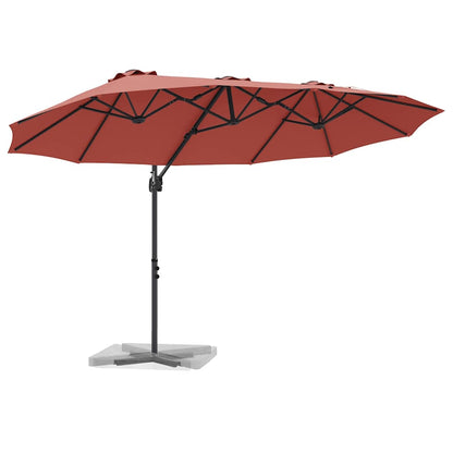 Umbrella Terracotta 372 x 198 x 243 cm Polyester and Aluminium