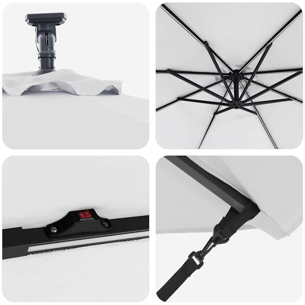 Umbrella Sand 294 x 294 x 248 cm Polyester and Aluminium