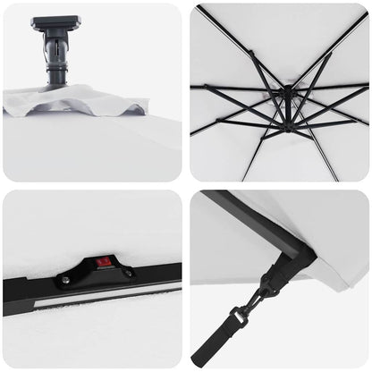 Umbrella Sand 294 x 294 x 248 cm Polyester and Aluminium
