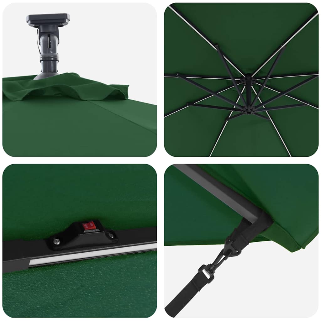 Umbrella Green 294 x 294 x 248 cm Polyester and Aluminium