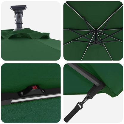 Umbrella Green 294 x 294 x 248 cm Polyester and Aluminium