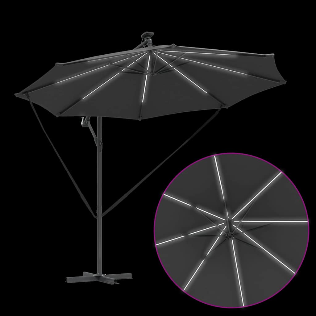 Umbrella Anthracite 294 x 294 x 248 cm Polyester and Aluminium