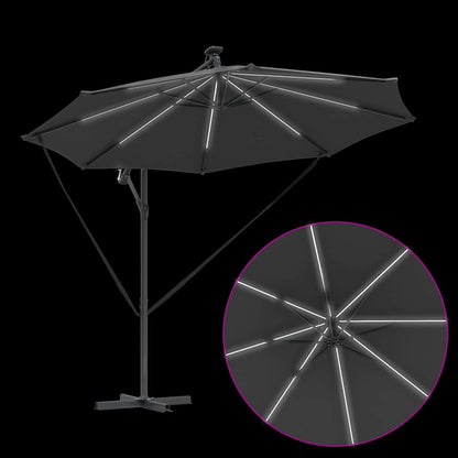 Umbrella Anthracite 294 x 294 x 248 cm Polyester and Aluminium