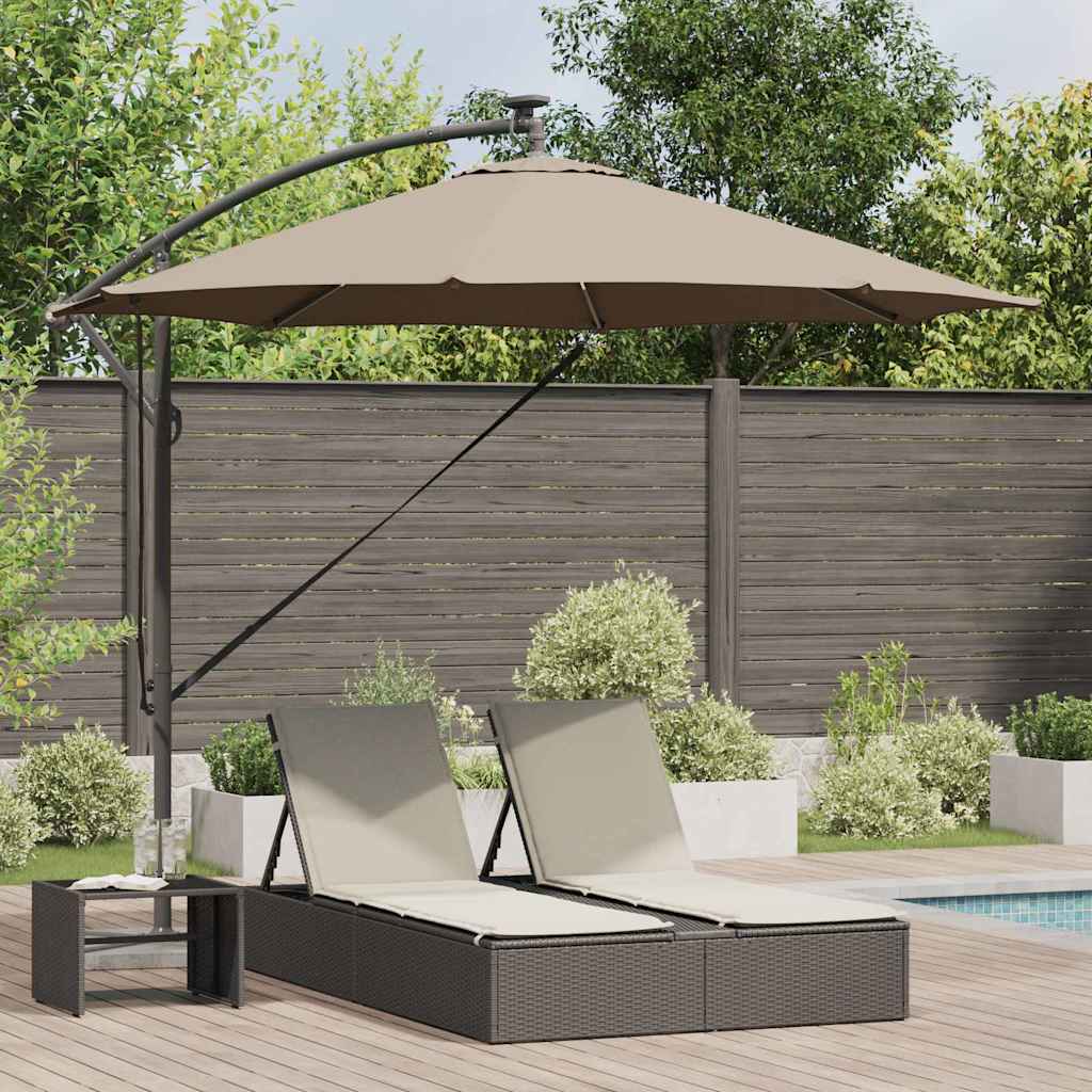 Umbrella Taupe 294 x 294 x 248 cm Polyester and Aluminium