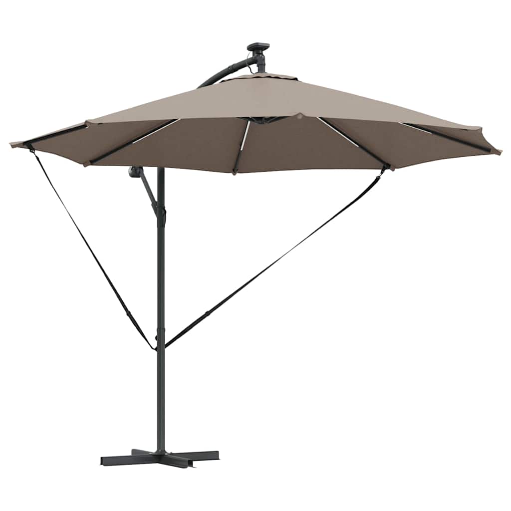 Umbrella Taupe 294 x 294 x 248 cm Polyester and Aluminium