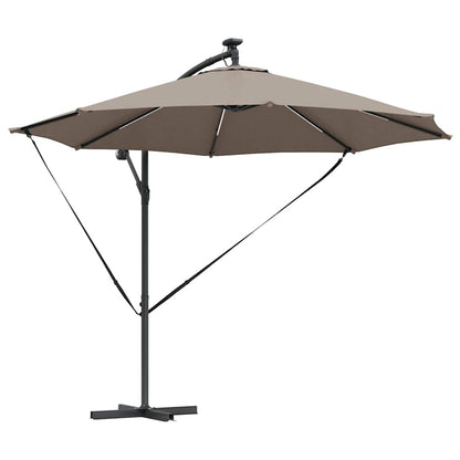 Umbrella Taupe 294 x 294 x 248 cm Polyester and Aluminium
