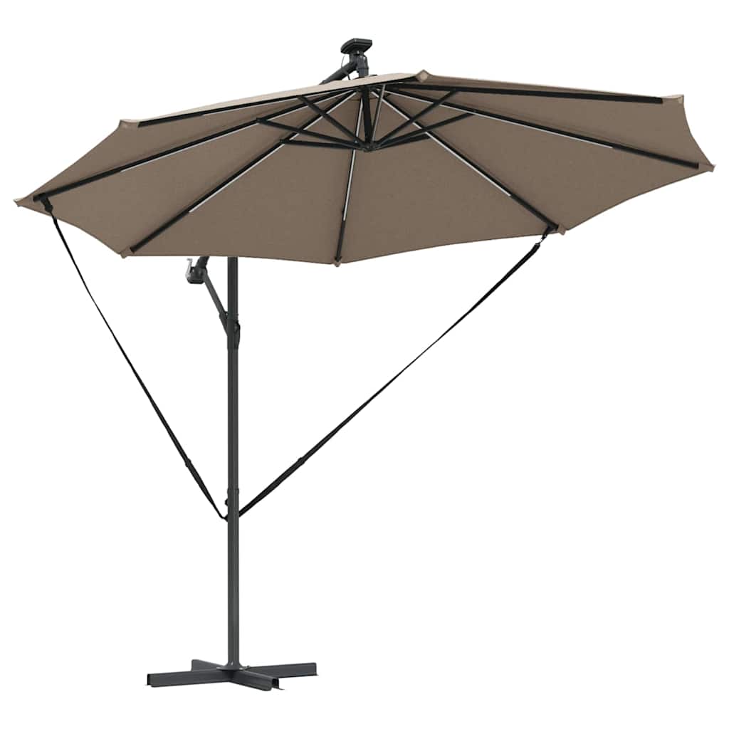 Umbrella Taupe 294 x 294 x 248 cm Polyester and Aluminium