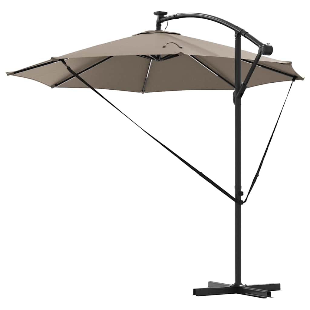 Umbrella Taupe 294 x 294 x 248 cm Polyester and Aluminium