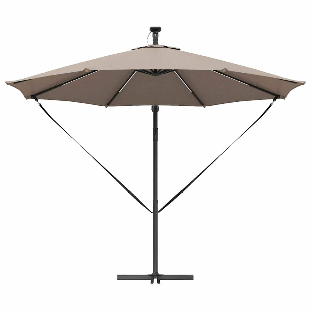 Umbrella Taupe 294 x 294 x 248 cm Polyester and Aluminium