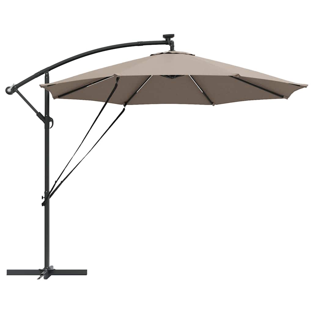 Umbrella Taupe 294 x 294 x 248 cm Polyester and Aluminium