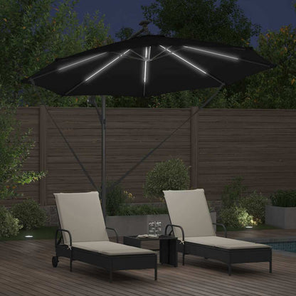 Umbrella 294 x 294 x 248 cm Polyester and Aluminium Black