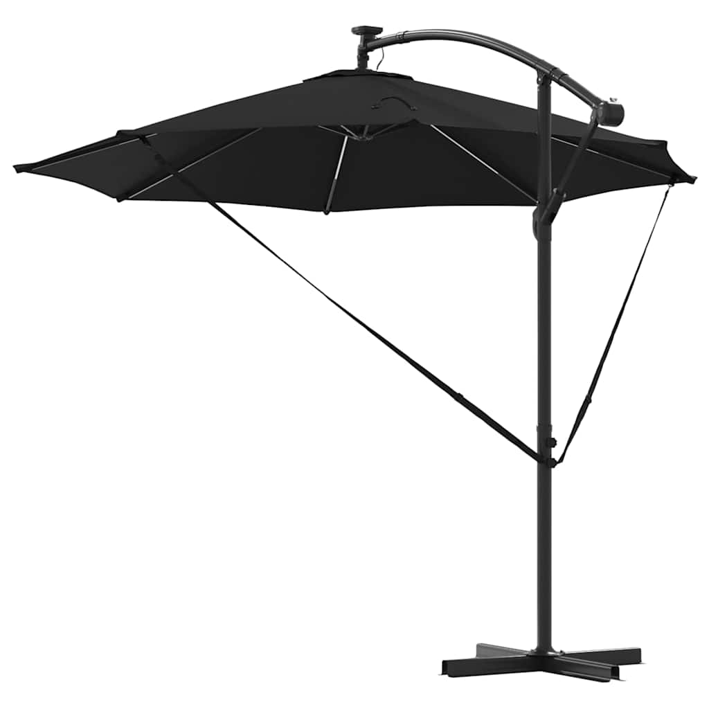 Umbrella 294 x 294 x 248 cm Polyester and Aluminium Black