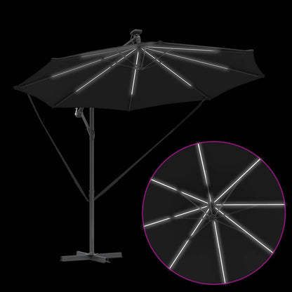 Umbrella 294 x 294 x 248 cm Polyester and Aluminium Black