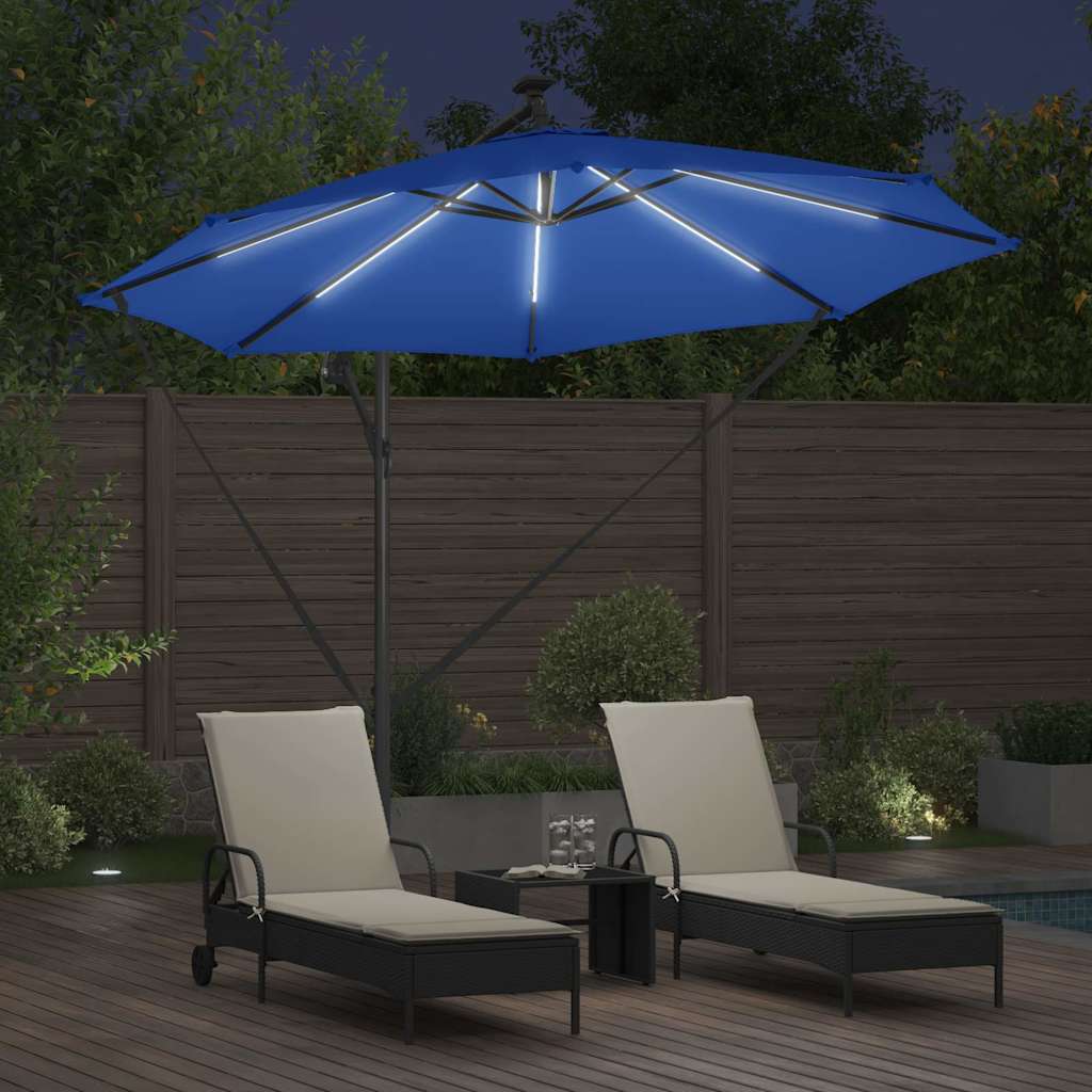Umbrella Azurblau 294 x 294 x 248 cm Polyester and Aluminium