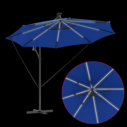 Umbrella Azurblau 294 x 294 x 248 cm Polyester and Aluminium
