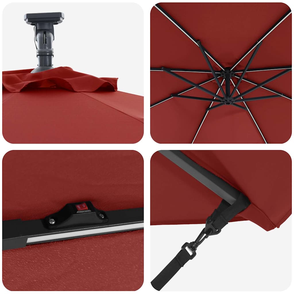 Umbrella Terracotta 294 x 294 x 248 cm Polyester and Aluminium