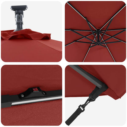 Umbrella Terracotta 294 x 294 x 248 cm Polyester and Aluminium
