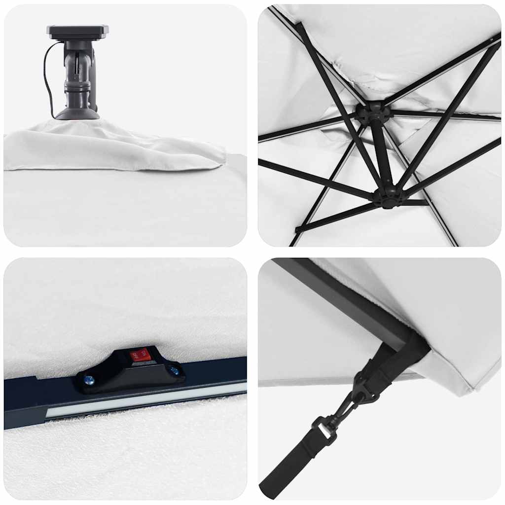 Umbrella Sand 294 x 200 x 270 cm Polyester and Aluminium