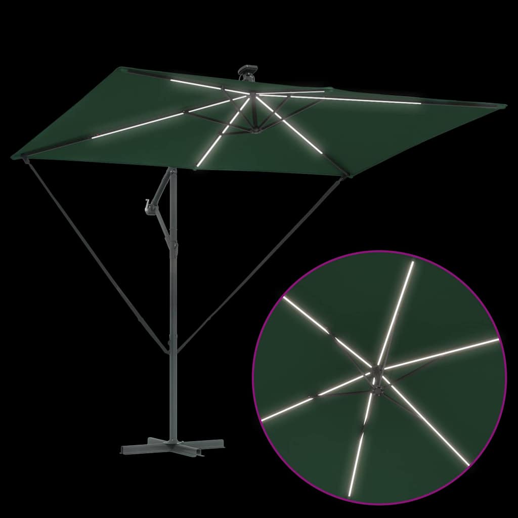 Umbrella Green 294 x 200 x 270 cm Polyester and Aluminium