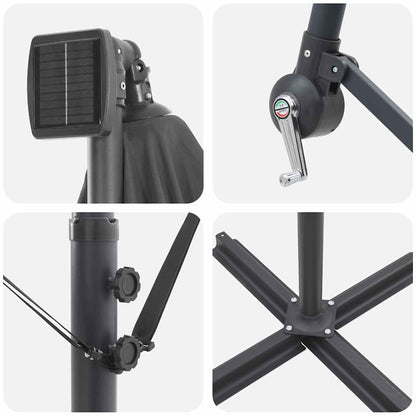 Umbrella Anthracite 294 x 200 x 270 cm Polyester and Aluminium