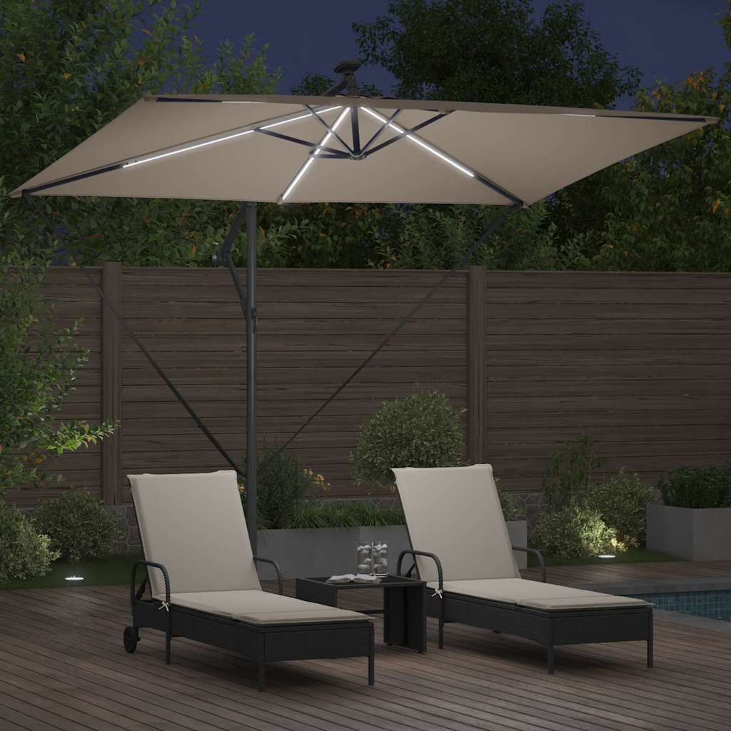 Umbrella Taupe 294 x 200 x 270 cm Polyester and Aluminium