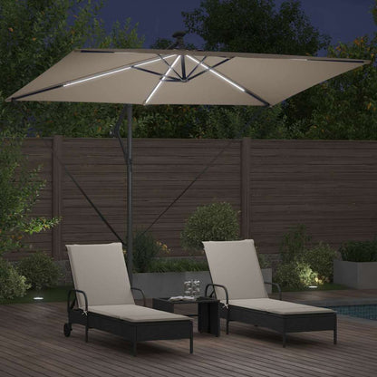 Umbrella Taupe 294 x 200 x 270 cm Polyester and Aluminium