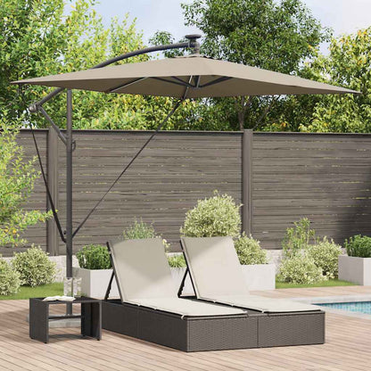 Umbrella Taupe 294 x 200 x 270 cm Polyester and Aluminium