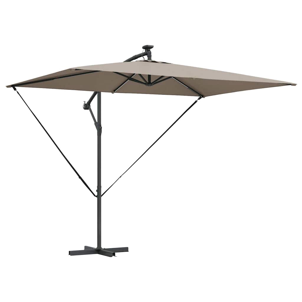 Umbrella Taupe 294 x 200 x 270 cm Polyester and Aluminium