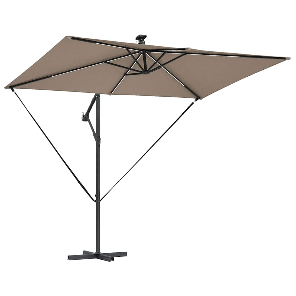 Umbrella Taupe 294 x 200 x 270 cm Polyester and Aluminium