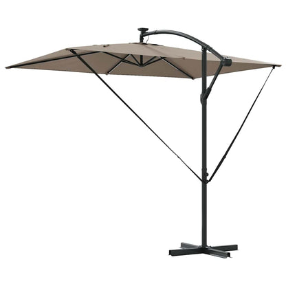 Umbrella Taupe 294 x 200 x 270 cm Polyester and Aluminium