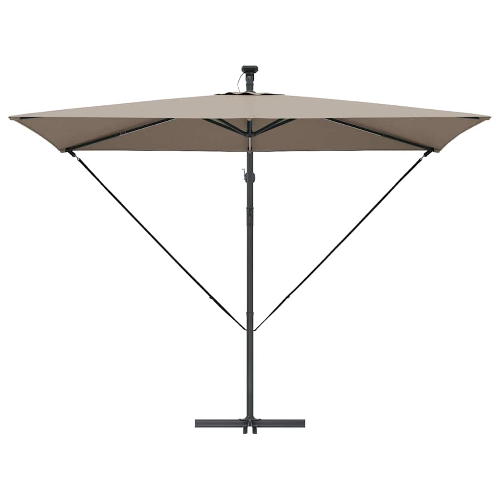 Umbrella Taupe 294 x 200 x 270 cm Polyester and Aluminium