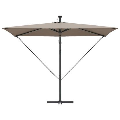 Umbrella Taupe 294 x 200 x 270 cm Polyester and Aluminium