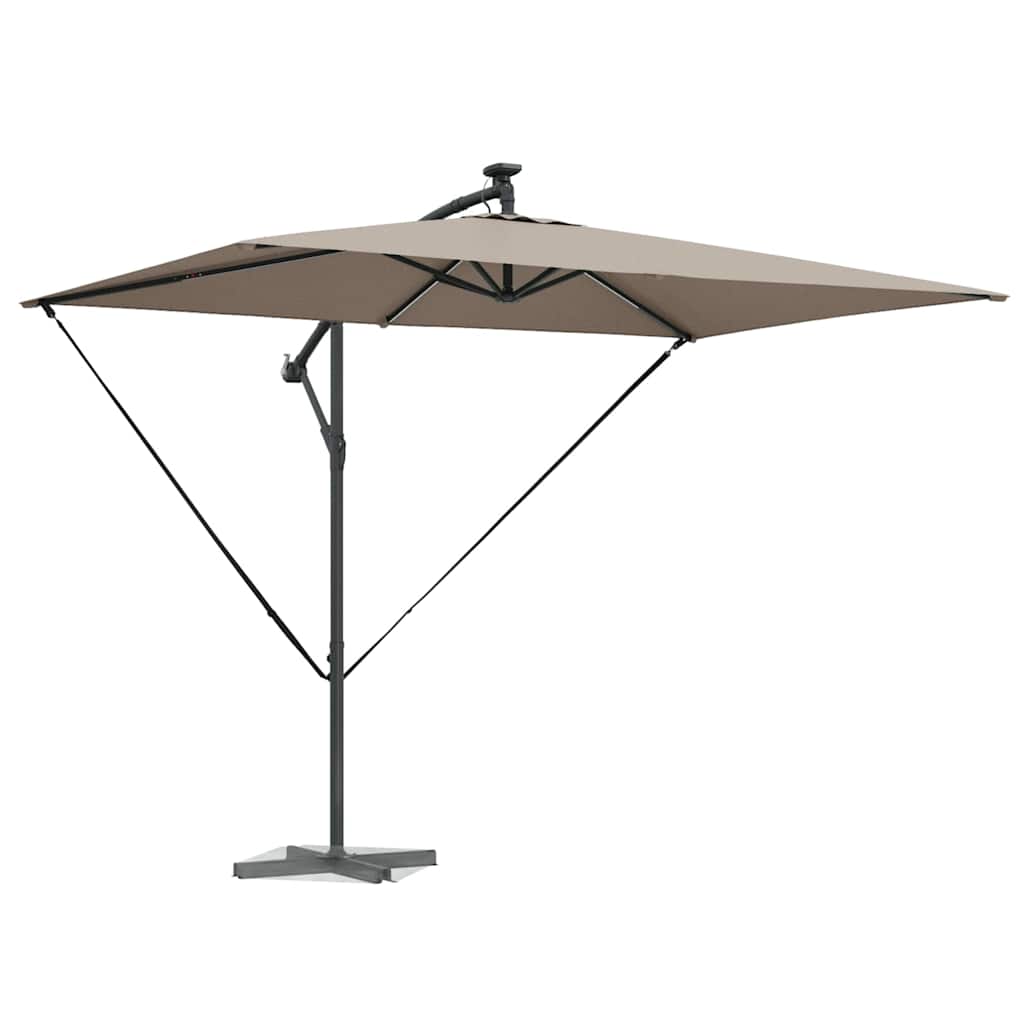 Umbrella Taupe 294 x 200 x 270 cm Polyester and Aluminium