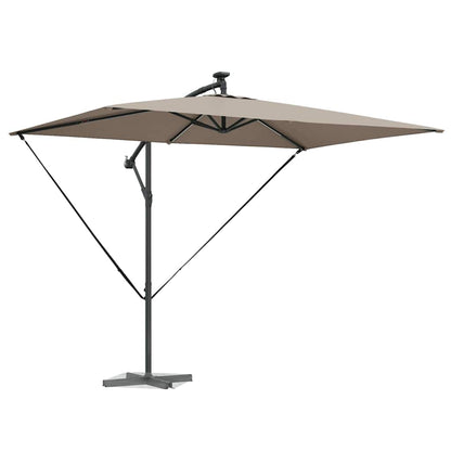 Umbrella Taupe 294 x 200 x 270 cm Polyester and Aluminium