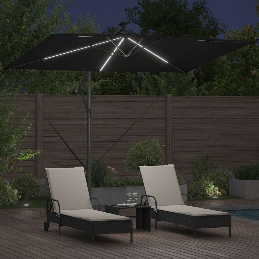 Umbrella Black 294 x 200 x 270 cm Polyester and Aluminium