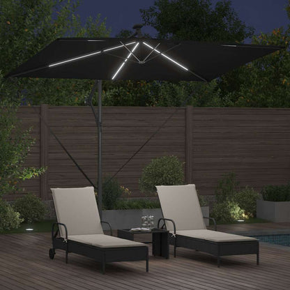 Umbrella Black 294 x 200 x 270 cm Polyester and Aluminium