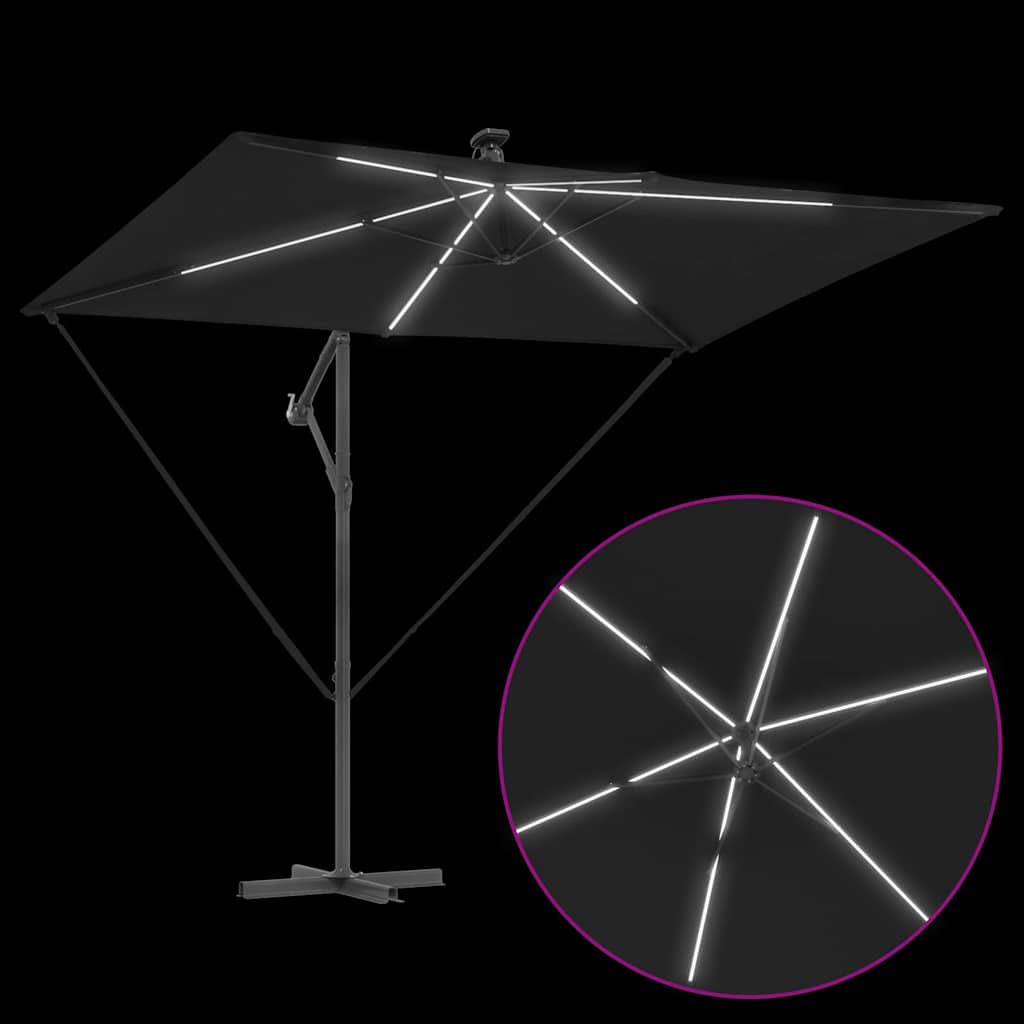 Umbrella Black 294 x 200 x 270 cm Polyester and Aluminium