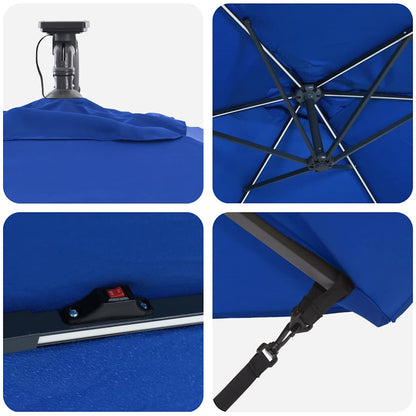 Umbrella Azurblau 294 x 200 x 270 cm Polyester and Aluminium
