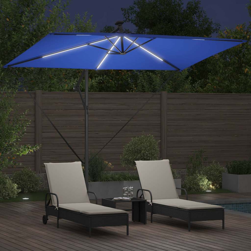 Umbrella Azurblau 294 x 200 x 270 cm Polyester and Aluminium